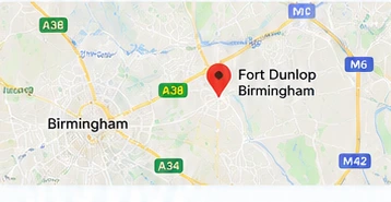 Illustrative Birmingham region map, not a verified business address